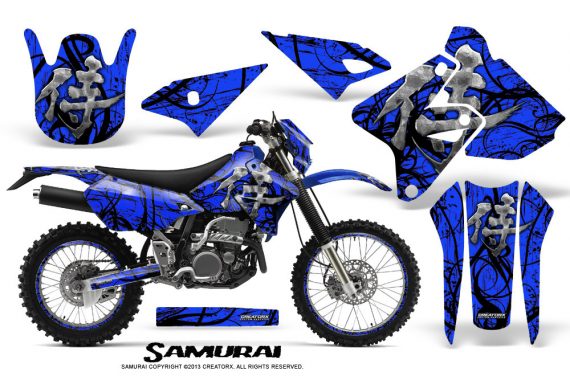 blue and black dirt bike