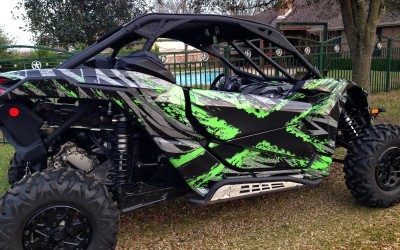 Can-Am-Maverick-X3-CreatorX-Graphics-TribalX-Custom-Green-Silver-05